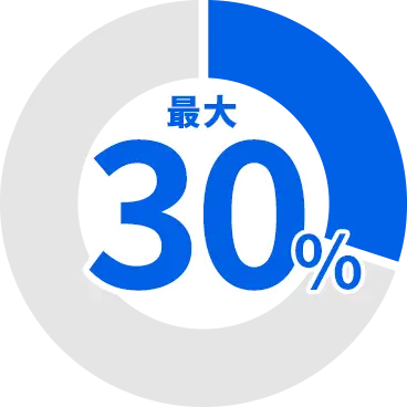 最大 30%